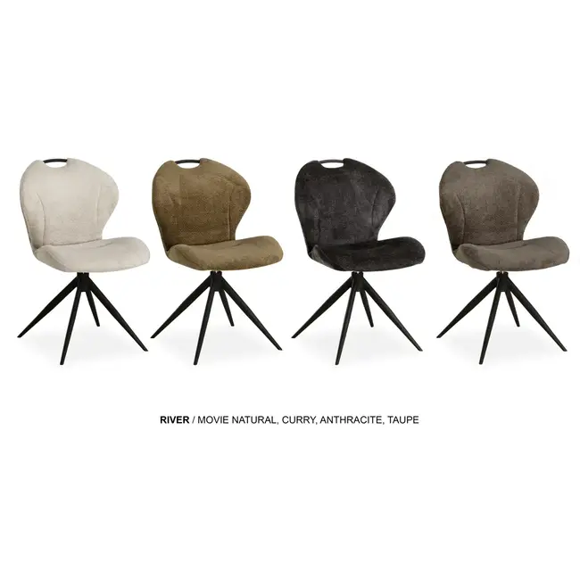 MX Sofa Eetkamer stoel River - Taupe (set van 2 stuks)