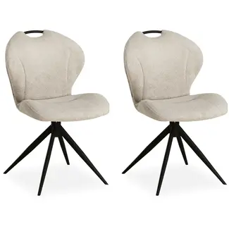 MX Sofa Esszimmerstuhl River - Natural (2er-Set)