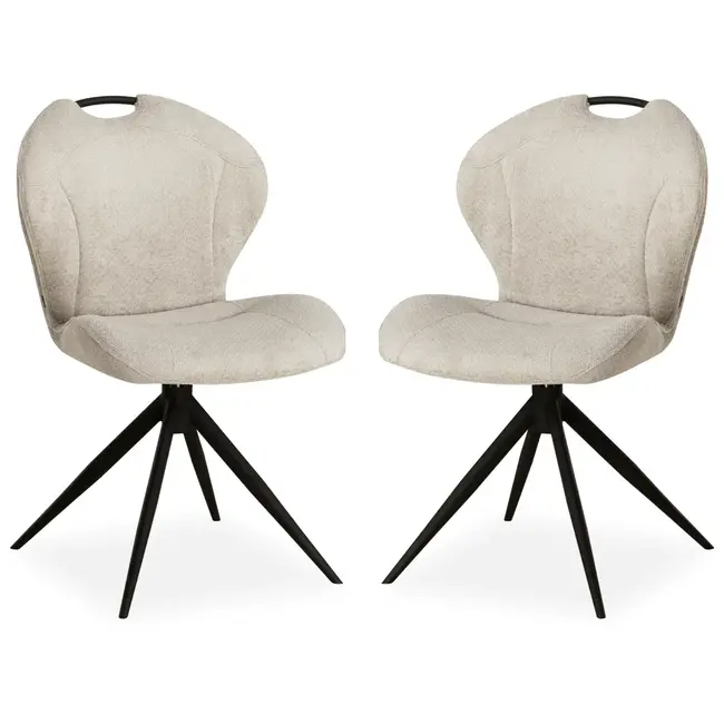 MX Sofa Eetkamer stoel River - Natural (set van 2 stuks)