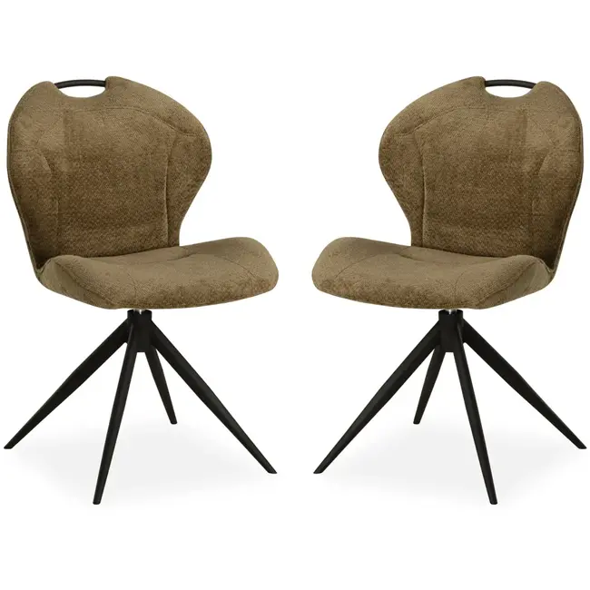 MX Sofa Chaise de salle à manger River - Curry (lot de 2 pièces)