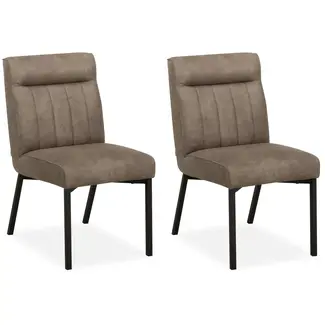 MX Sofa Esszimmerstuhl Jagger - Taupe (2er-Set)