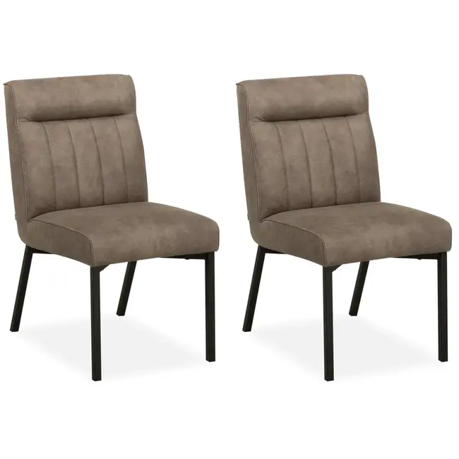 MX Sofa Chaise de salle à manger Jagger - Taupe (lot de 2 pièces)