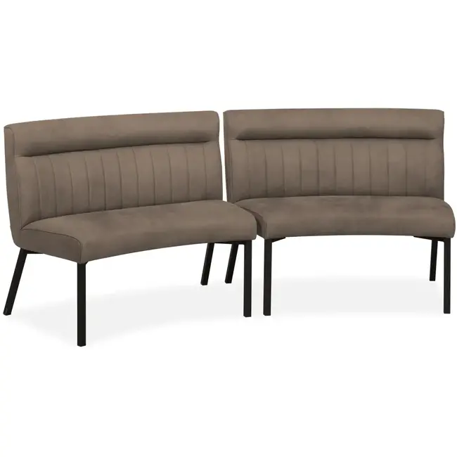 MX Sofa Esszimmersofa Jagger - Taupe (2er-Set)