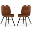 MX Sofa Chaise de salle à manger Austin - Cognac (lot de 2 chaises)