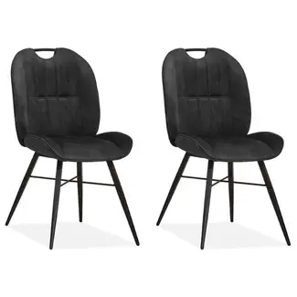 MX Sofa Esszimmerstuhl Austin - Anthrazit (2er-Set)