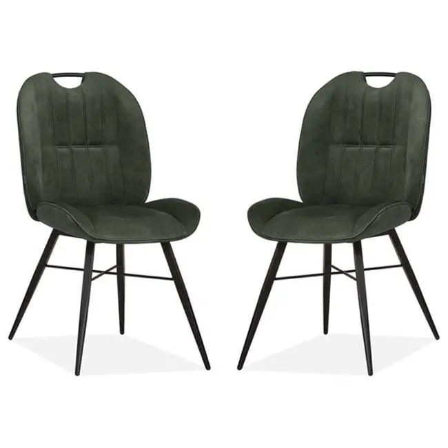 MX Sofa Eetkamerstoel Austin - Hunter groen (set van 2 stoelen)