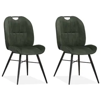MX Sofa Esszimmerstuhl Austin - Jägergrün (2er-Set)