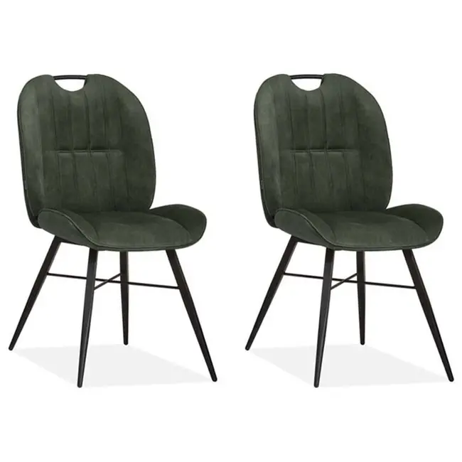 MX Sofa Esszimmerstuhl Austin - Jägergrün (2er-Set)
