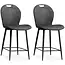 MX Sofa Chaise de bar Capri - Anthracite (lot de 2 chaises)