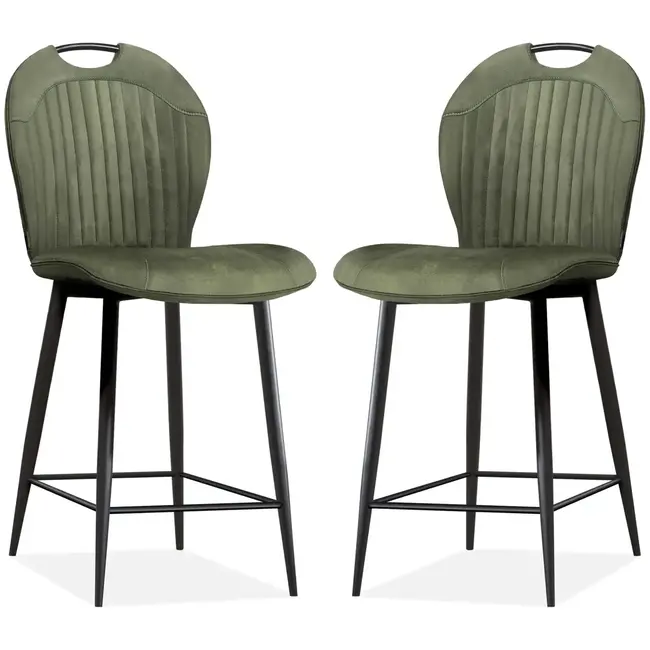 MX Sofa Capri bar stool - Olive (set of 2 chairs)