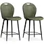 MX Sofa Barstuhl Capri - Moosgrün (2er-Set)
