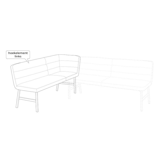 MX Sofa Eetkamer bank Bowie - Chicago Toffee