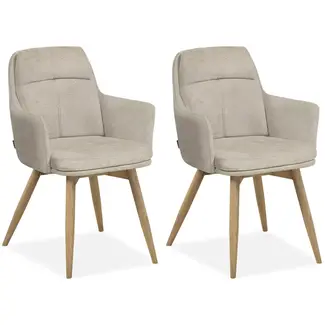 MX Sofa Krzesło do jadalni Enzo - Natural (zestaw 2 krzeseł)