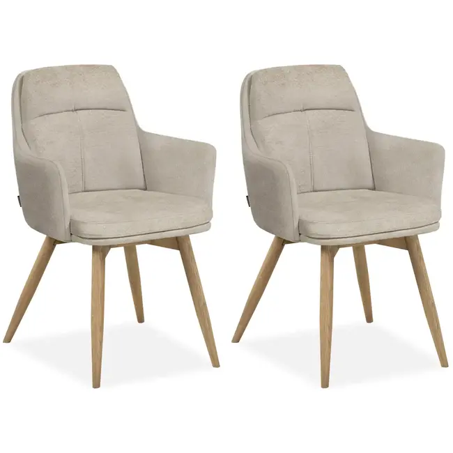 MX Sofa Dining chair Enzo - Natural (set of 2 chairs)