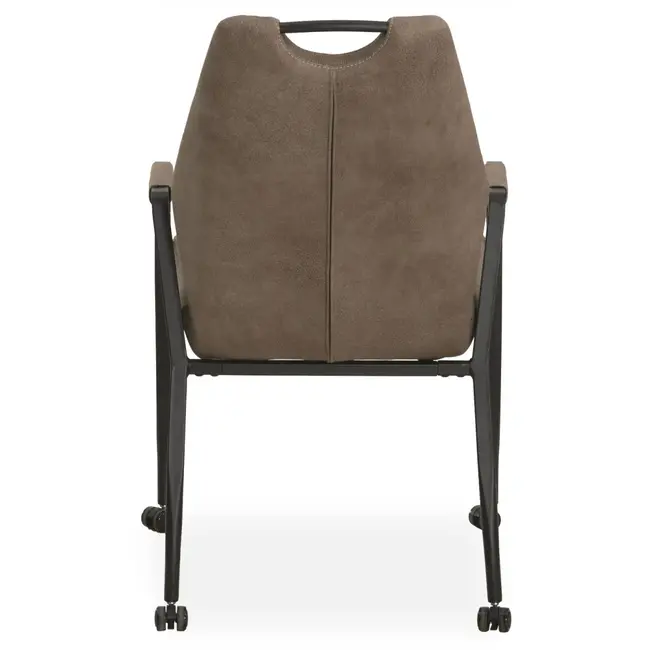 MX Sofa Krzesło Axa na kółkach - Taupe - zestaw 2 szt