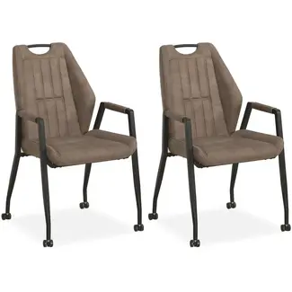 MX Sofa Stuhl Axa - Taupe (2er-Set)