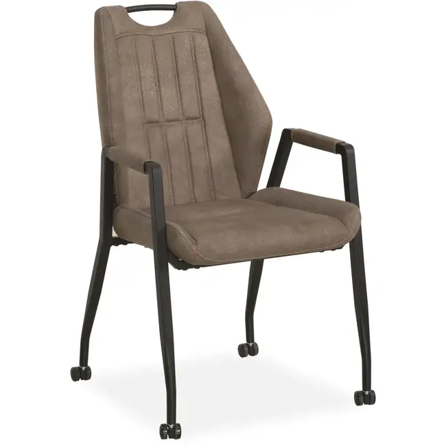 MX Sofa Chaise Axa à roulettes - Taupe - lot de 2 pièces