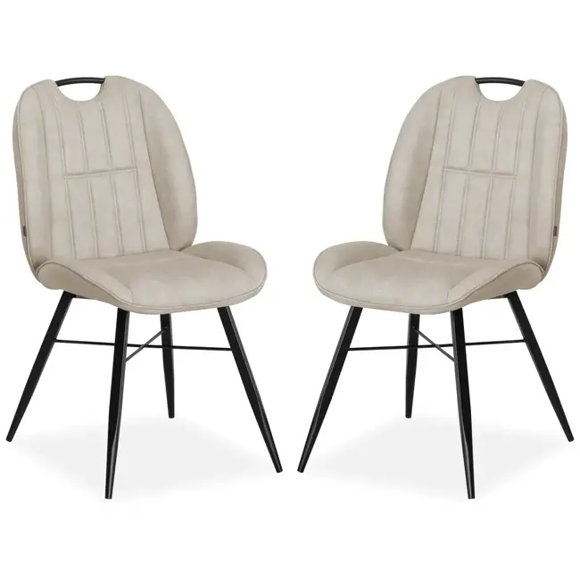 MX Sofa Shelton Esszimmerstuhl – Sand (2er-Set)