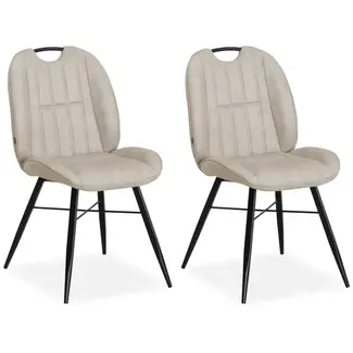 MX Sofa Esszimmerstuhl Shelton - Sand (2er-Set)