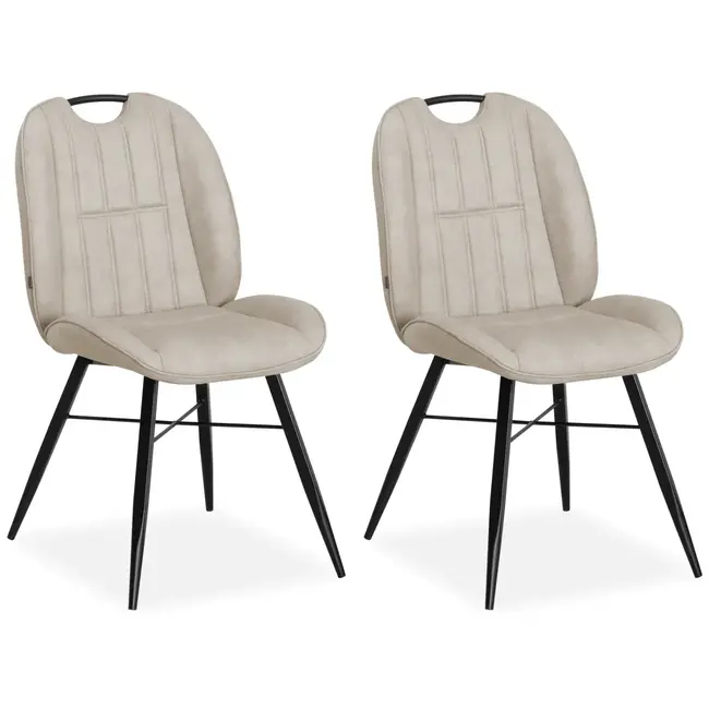 MX Sofa Esszimmerstuhl Shelton - Sand (2er-Set)