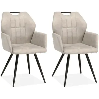 MX Sofa Esszimmerstuhl Puck - Sand (2er-Set)