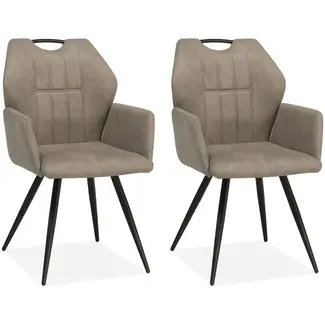 MX Sofa Esszimmerstuhl Puck - Clay (2er-Set)