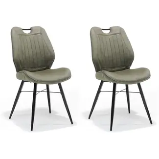 RV Design Krzesło do jadalni Quattro - Zielone (zestaw 2 krzeseł)