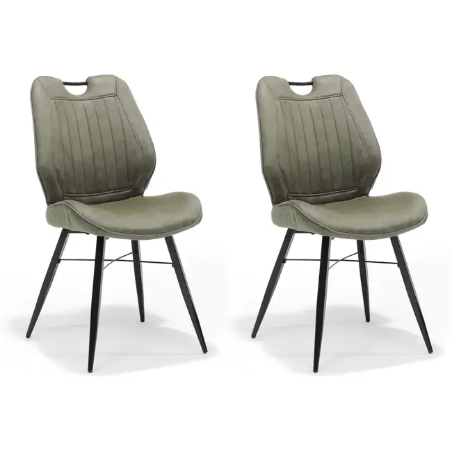 RV Design Krzesło do jadalni Quattro - Zielone (zestaw 2 krzeseł)