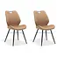RV Design Eetkamerstoel Quattro - Cognac (set van 2 stoelen)