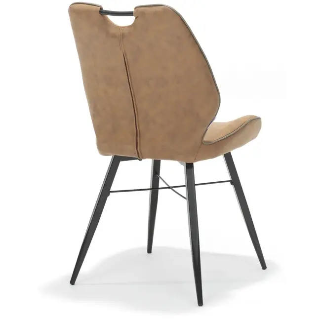RV Design Chaise de salle à manger Quattro - Cognac (lot de 2 chaises)