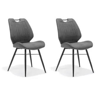 RV Design Esszimmerstuhl Quattro - Anthrazit (2er-Set)