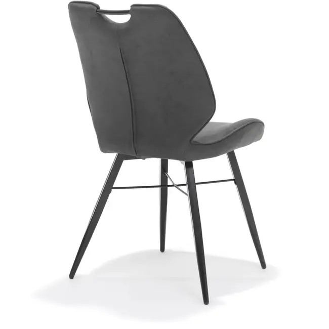 RV Design Chaise de salle à manger Quattro - Anthracite (lot de 2 chaises)