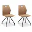 RV Design Eetkamerstoel Carlos - Cognac (set van 2 stoelen)