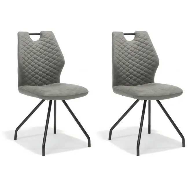 RV Design Esszimmerstuhl Carlos - Anthrazit (2er-Set)