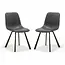 RV Design Chaise de salle à manger Bari - Noir (lot de 2 chaises)
