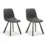 RV Design Chaise de salle à manger Bari - Noir (lot de 2 chaises)