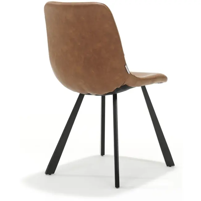 RV Design Eetkamerstoel Bari - Cognac (set van 2 stoelen)