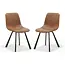 RV Design Chaise de salle à manger Carlos - Taupe (lot de 2 chaises) - Copy - Copy