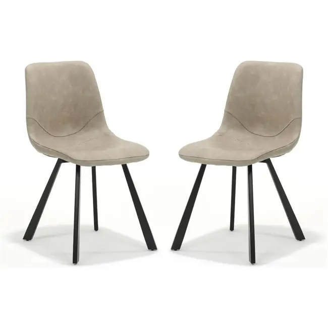 RV Design Esszimmerstuhl Bari - Beige (2er-Set)