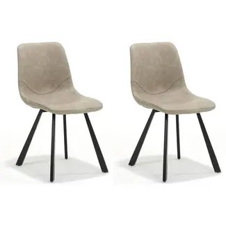 RV Design Esszimmerstuhl Bari - Beige (2er-Set)