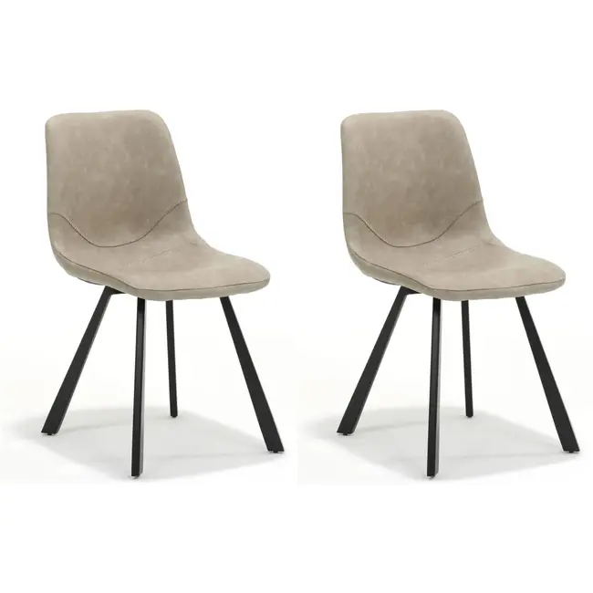 RV Design Esszimmerstuhl Bari - Beige (2er-Set)