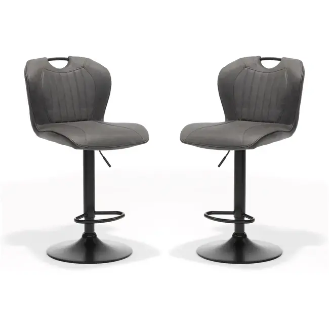 RV Design Adjustable Bar Stool Cordoba - Anthracite (set of 2 chairs)