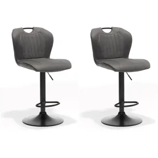 RV Design Adjustable Bar Stool Cordoba - Anthracite (set of 2 chairs)