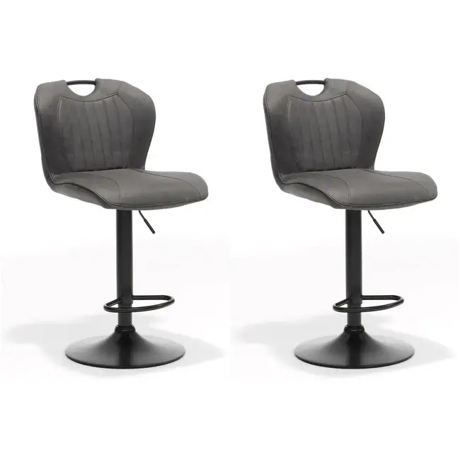 RV Design Adjustable Bar Stool Cordoba - Anthracite (set of 2 chairs)
