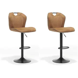 RV Design Adjustable Bar Stool Cordoba - Cognac (set of 2 chairs)