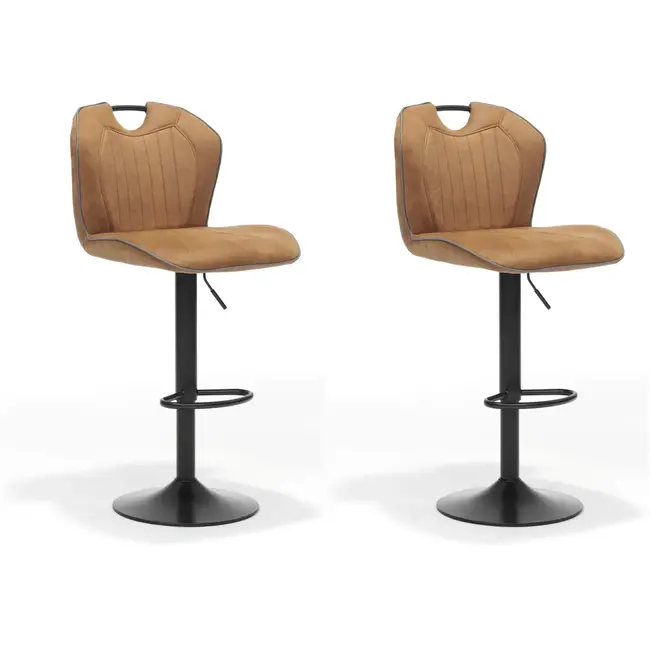 RV Design Adjustable Bar Stool Cordoba - Cognac (set of 2 chairs)