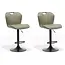 RV Design Tabouret de bar réglable Cordoba - Vert (lot de 2 chaises)