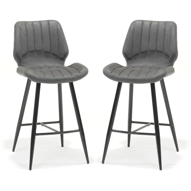 RV Design Bar stool Brenn - Anthracite (set of 2 chairs)
