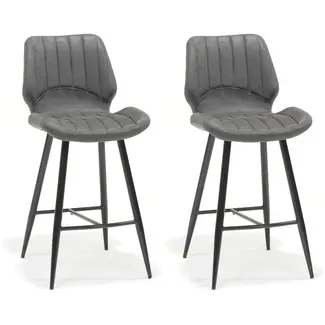 RV Design Barhocker Brenn - Anthrazit (2er-Set)