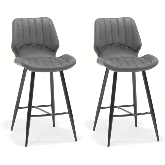 RV Design Barhocker Brenn - Anthrazit (2er-Set)